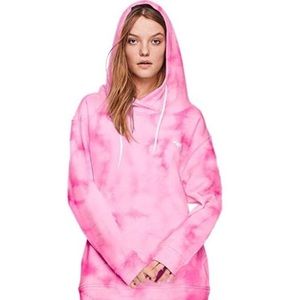 PINK tie dyed hoodie